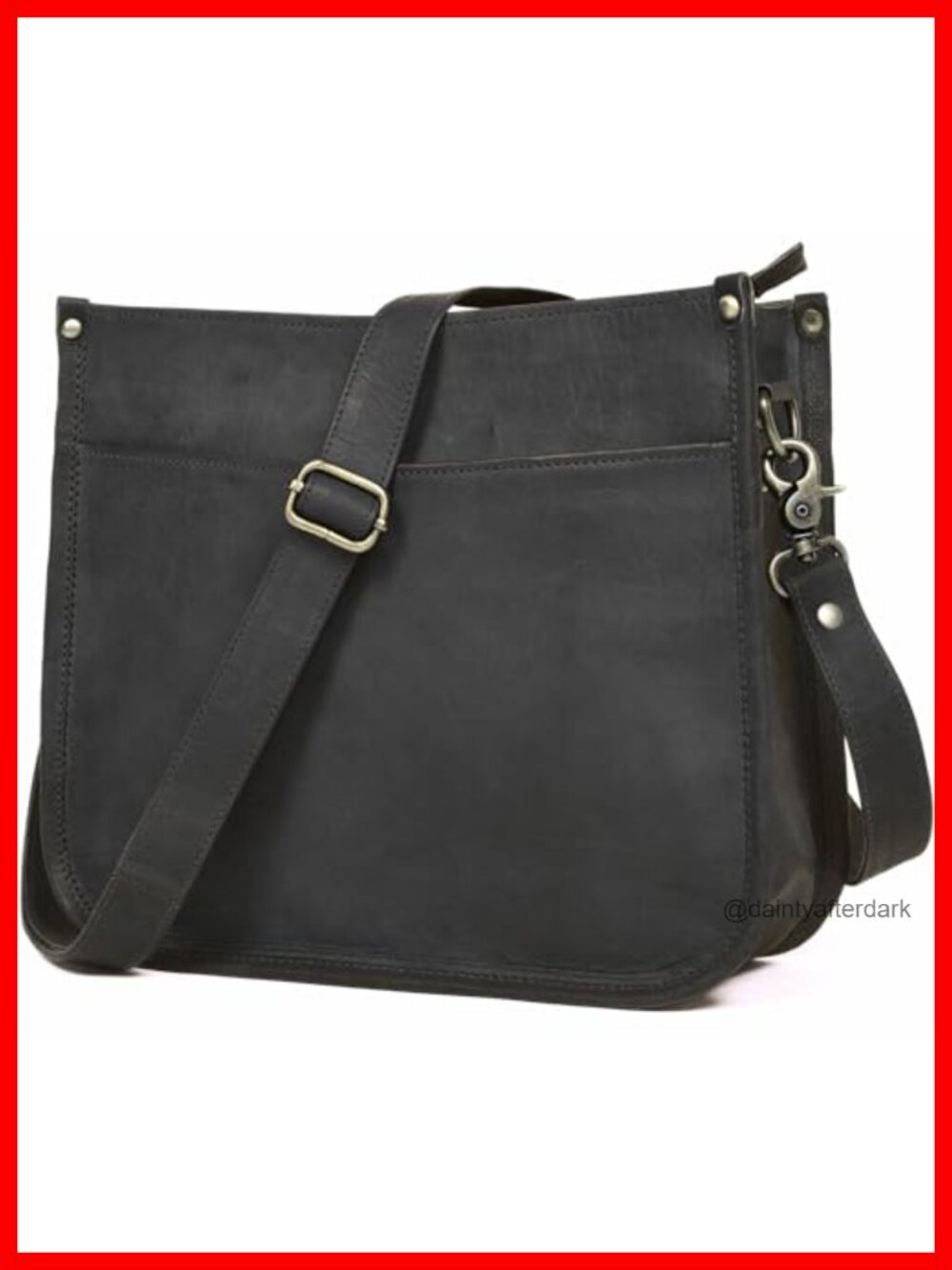 Genuine Leather Crossbody Purse for Women Satchel Bag with Zipper Pocket
